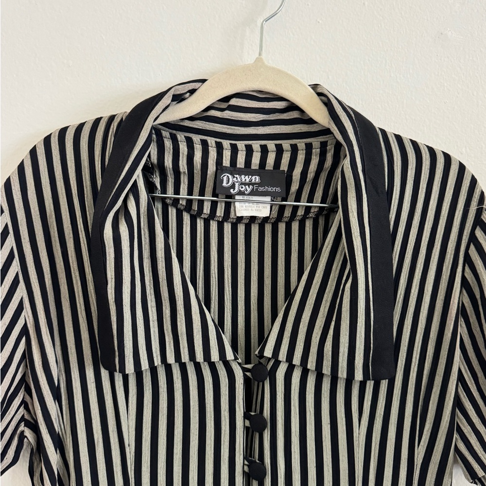 Striped Black and Grey Dress - Picture 2 of 3